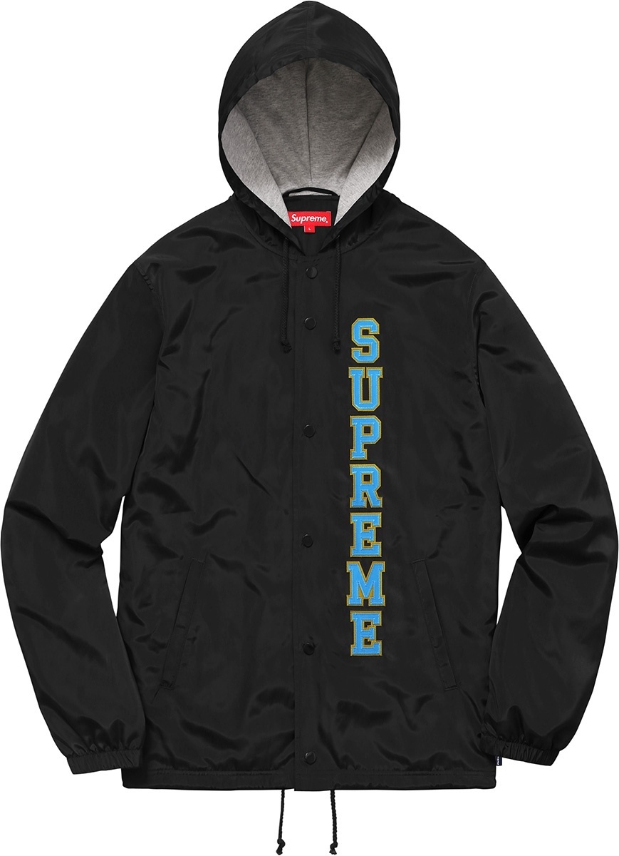 Vertical Logo Hooded Coaches Jacket view 6